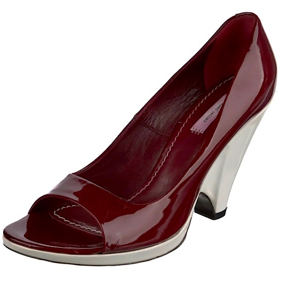 Marc Jacobs Shoes - Marc Jacobs Patent Leather Peep-Toe Platform Wedge Heels / Shoes